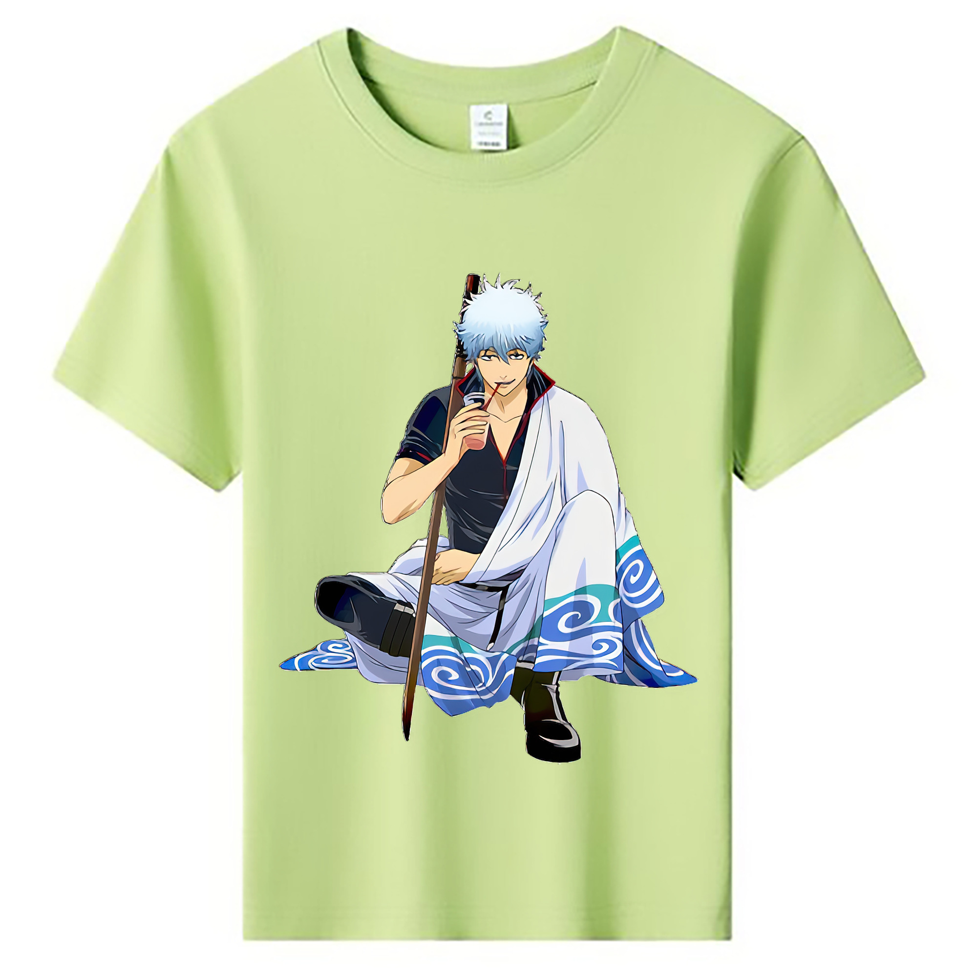 （画像用） ぎんたま 坂田銀時（さかたぎんとき） 神楽 志村新八（しむら しんぱち） GINTAMA Sakata Gintoki Kagura Shimura Shinpachi 綿100％キッズTシャツ（フロントプリント）